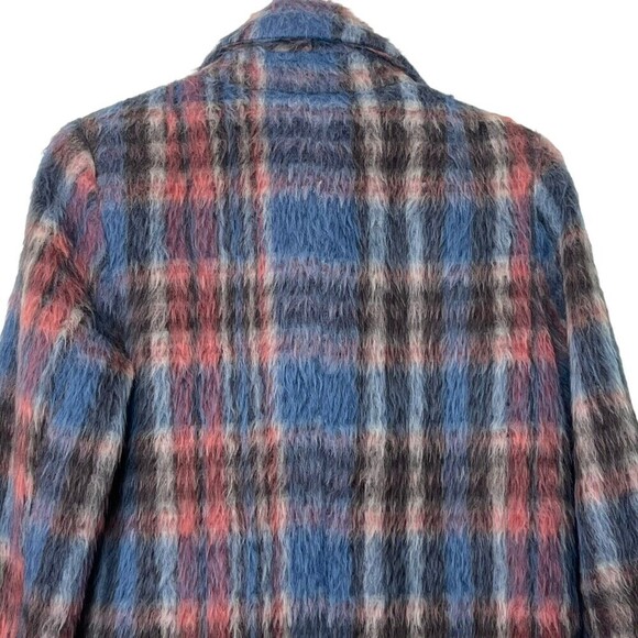 Sachin + Babi Fiction Plaid Wool Coat Women’s Size 4 Asymmetrical Hem Warm - Picture 6 of 12